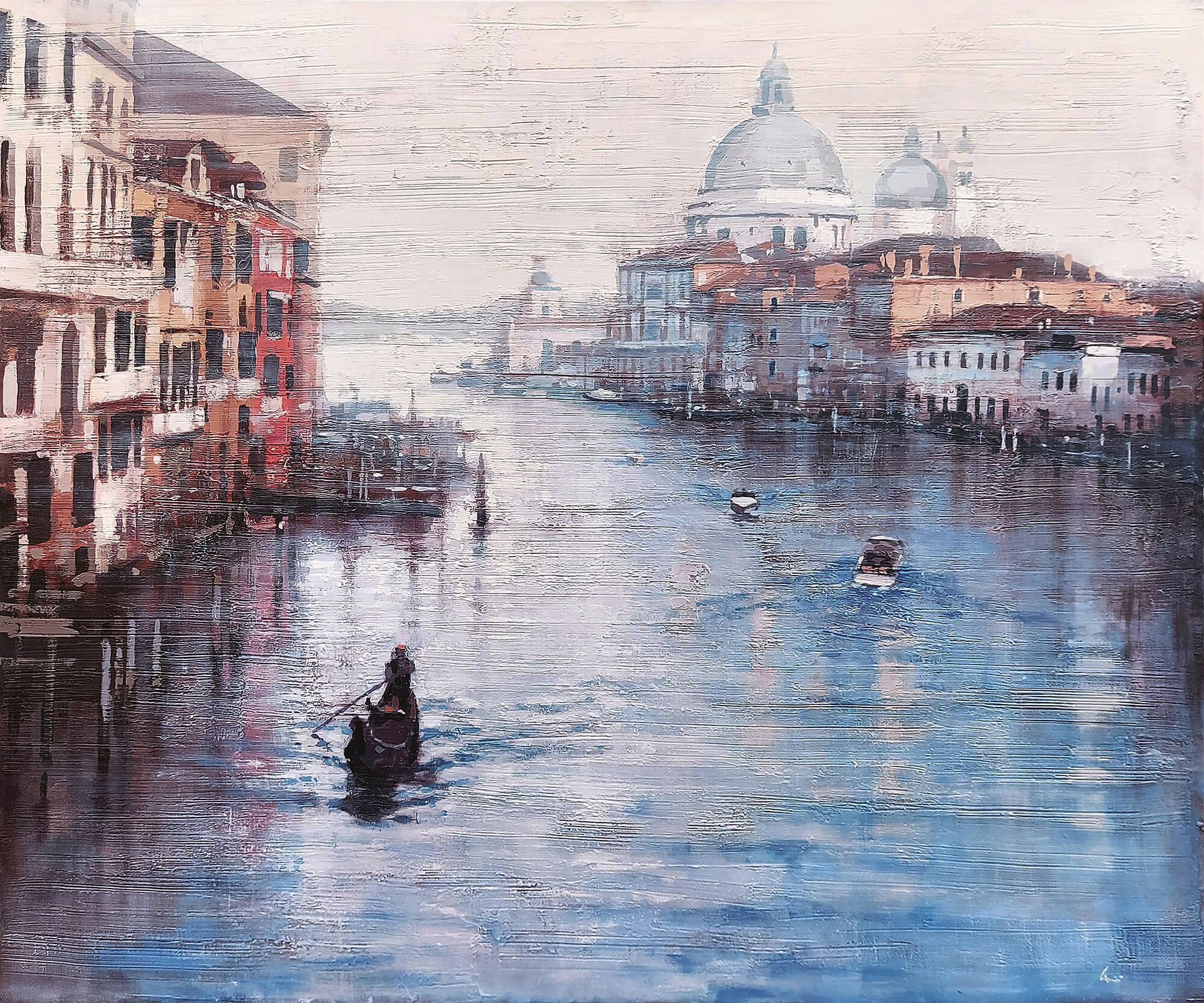 Venezia, Ponte Accademia, dipinta da Claudio Cionini