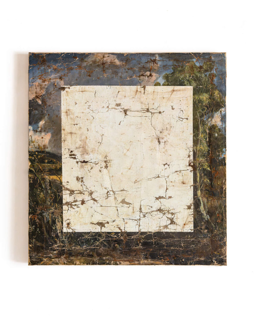 Marco Ferri; dipinto; Omaggio a Constable; opera con rettangolo bianco al centro
