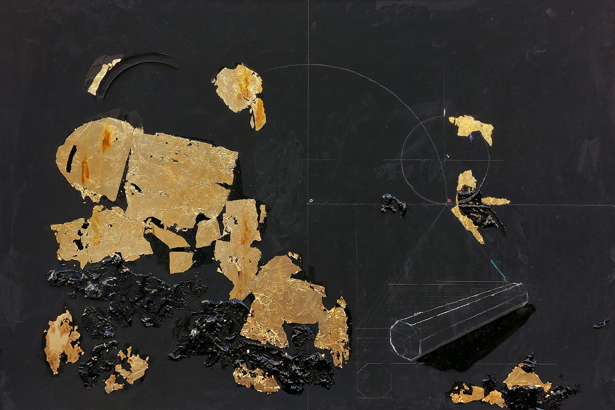L'architettura del sole, oro e nero, Filippo Cigni artista